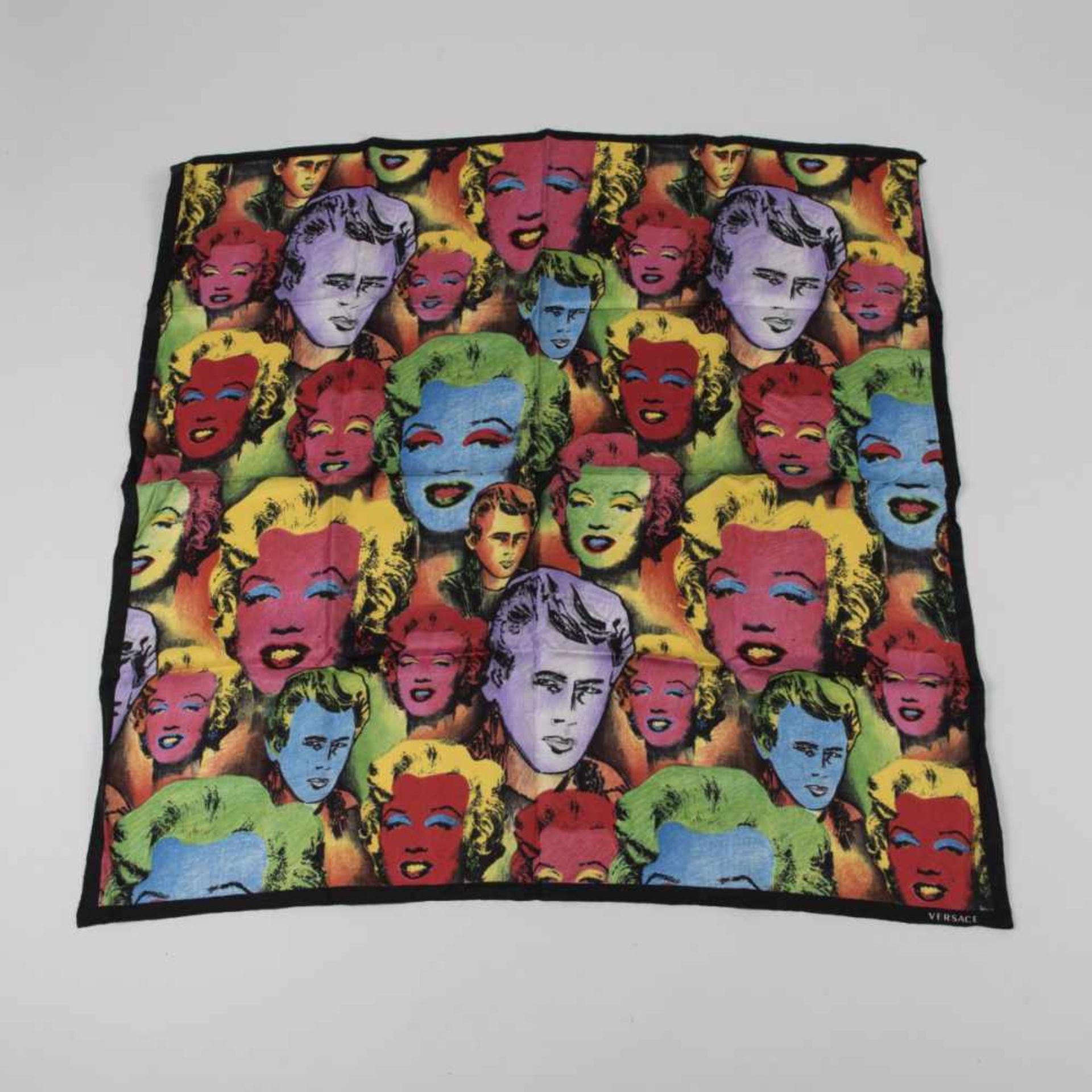 Gianni Versace, Vintage Versace Foulard with Monroe and James Dean motif, 1990sVintage Versace