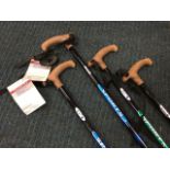 Two pairs of Crane trekking telescopic walking poles. (2)