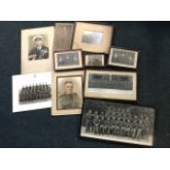Miscellaneous mainly framed military photographs including family groups, a 1943 RAF officers school