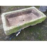 A rectangular sandstone trough. (33in x 19.25in)