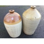 A five gallon salt glazed stoneware jar by Waverley Pottery of Portobello, labelled Pattison Elder &