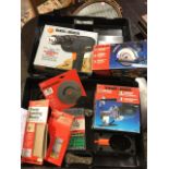 Miscellaneous tools including a boxed Black & Decker hammer drill; a Black & Decker circular saw