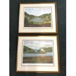 Graeme Baxter, a pair of signed and numbered Baxter prints, Eilean Donan Castle and Loch Ard, the
