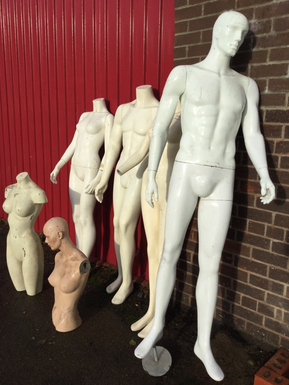 Manikin dummies, two boys and two girls - almost complete; and two other female models. (6) - Image 2 of 3