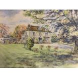 Richard Crow, watercolour, titled to verso The Rectory, South Horham, near Diss, signed, mounted &