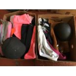 Miscellaneous horse riding gear including pairs of jodpurs, chaps, body protectors, high-viz