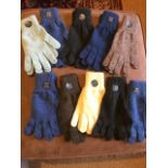 Ten pairs of Lamora angora and wool gloves - various colours and one size. (10)