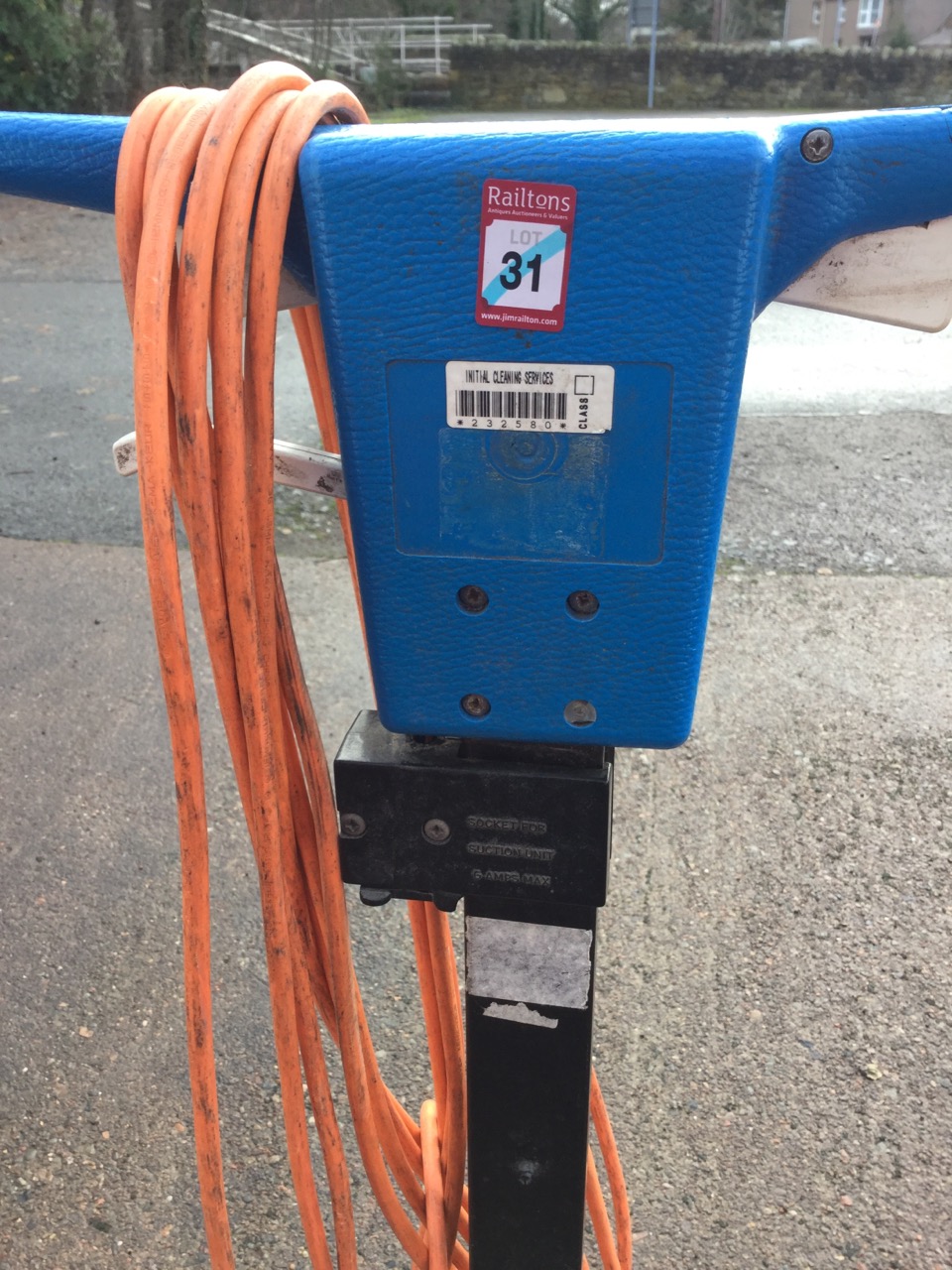 An electric floor polisher with long power cable. - Image 2 of 3