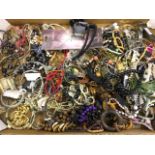 Miscellaneous costume jewellery including bracelets, bangles, necklaces, headbands, chokers, etc. (A