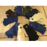 Ten pairs of Lamora angora and wool gloves - various colours and one size. (10)