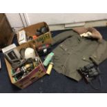 Miscellaneous game-keeper gear including spotlights, dog training launchers, walkie-talkies, Mark