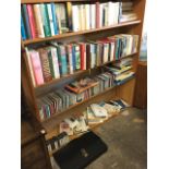 A collection of miscellaneous books, CDs, pamphlets, etc., including classic novels, reference,