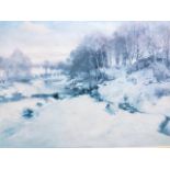 John Farqhuarson, winter landscape print, limited edition - numbered 31/300, dated 1985, McEwan