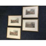 Henry Alken, a set of four hunting prints, titled to versos Whoop, Bolting the Fox, The Return Home,