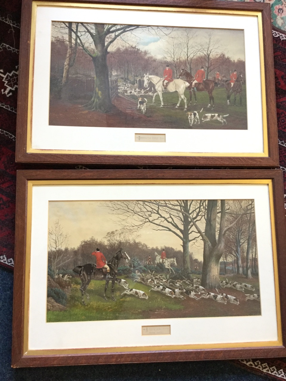 Cecil Boult, a pair of handcoloured hunting prints dated 1884, the plates titled Throwing Them - Image 2 of 6