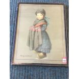 An Edwardian Mayaport print titled A Little Dutch Maiden, published by Richard Wyman & Co, in