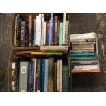 A quantity of cookery books - Larousse, recipes, foreign, baking, Italian, River Cafe/Cottage,