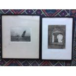 W Stewart Collie, etching, sailing boats, a numbered edition titled Running for Harbour, signed in