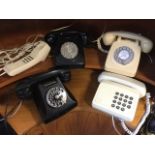 Five 50s/60/70s miscellaneous telephones. (5)