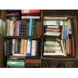 A collection of poetry books - anthologies, Ted Hughes, TS Elliot, Sylvia Plath, some leather