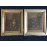 Francis Wheatley, two Victorian engravings, titled Mild Maid and Matches for Sale, by Shiavonette