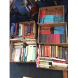 A quantity of books including classics, Readers Digest, fiction, gardening, poetry, antiques, self-