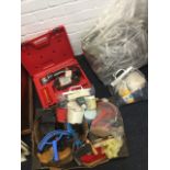 Miscellaneous equestrian equipment including a full grooming kit consisting of brushes, hoof oil,