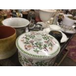 Miscellaneous ceramics including a large Portmeirion tureen & cover, a pair of Victorian style wally