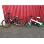 A Raleigh Striker childs bicycle; and Royal Baby toddlers Buttons bicycle. (2)