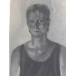 Modern British school, pastel portrait of a young woman, marked New Orleans, signed indistinctly and