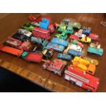 A collection of toy cars, buses, lorries, etc - Matchbox, Lesley, Corgi, Dinky, etc. (33)