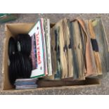 A box of records - LPs, 78s and some singles - mixed variety. (A lot)