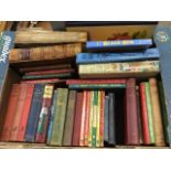 A quantity of childrens books including paperbacks, an 1870 leather bound Chatterbox, classics,