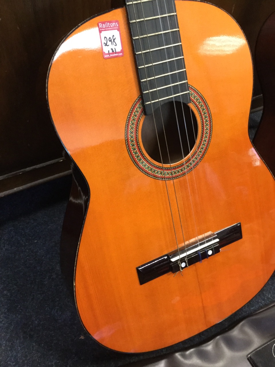 Two classical guitars, both with soft cases; and a classical guitar instruction book. (A lot) - Image 2 of 3