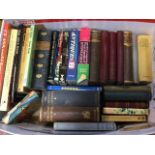 A quantity of books on antiques, glass, gardening, general reference, a leather bound Household