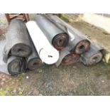 Eight rolls of unused metre wide roofing felt. (8)