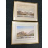 L Roope, watercolours, a pair, lakes landscapes - Ennerdale and Rannerdale, signed, mounted &