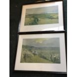 Lionel Edwards, a pair of framed Beaufort Hunt hunting prints published by Eyre & Spottiswoode. (