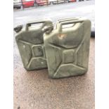 A pair of Bellino army jerry cans dated 1992 and 1998. (2)