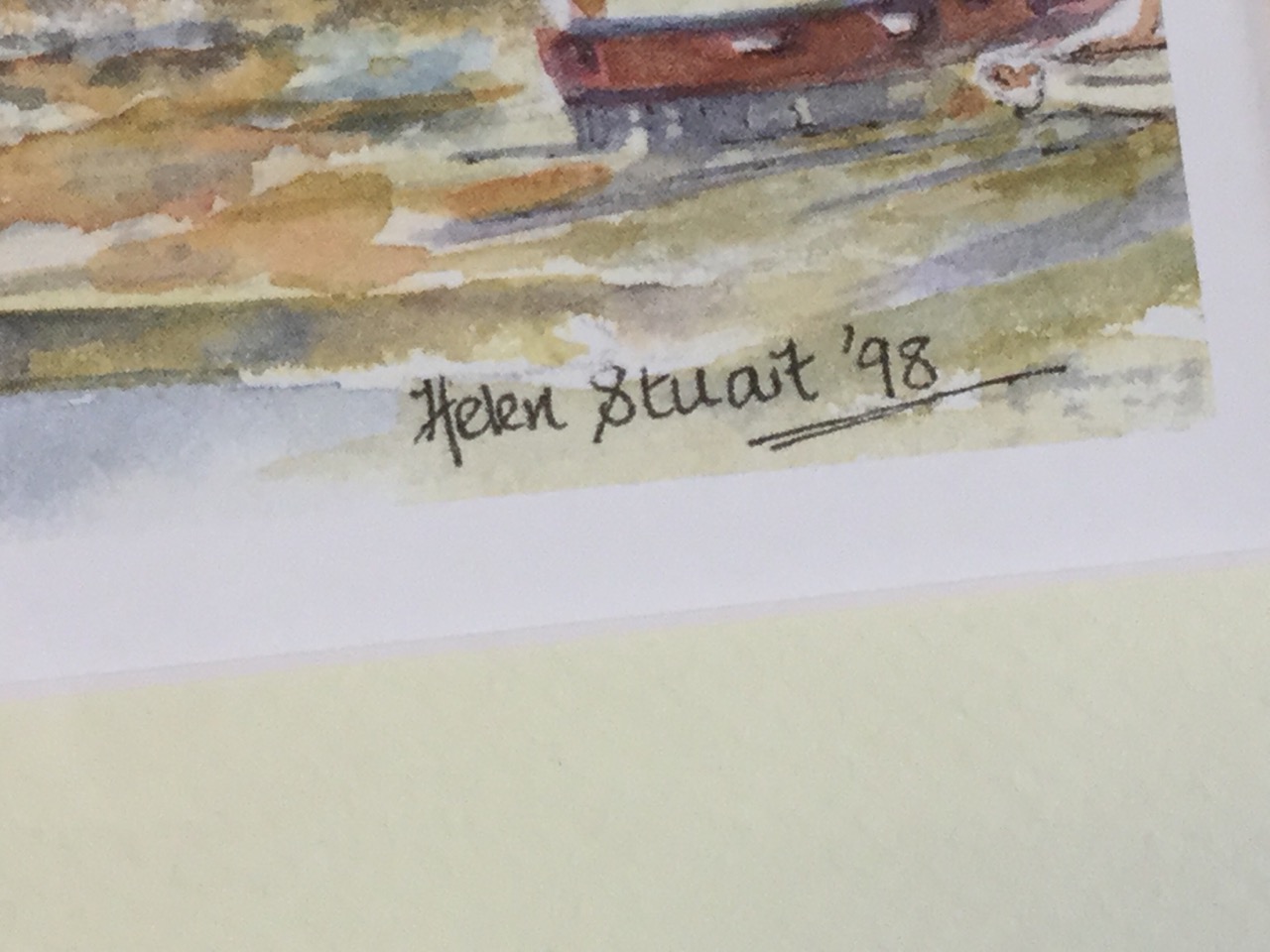 Helen Stuart, coloured lithographic prints - Craster, Bamburgh and ...