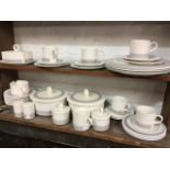 A Hornsea dinner/tea set decorated in the Horizon pattern with grey & blue bands, including