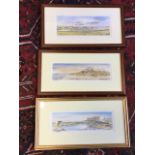 Helen Stuart, coloured lithographic prints - Craster, Bamburgh and Alnmouth, signed & numbered in