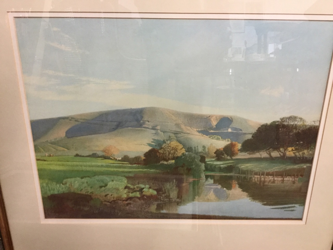 Charles Knight, a large gilt framed landscape print from The Broughton Gallery; a framed Parisian - Image 3 of 3