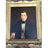 John Philips, oil on canvas, nineteenth century waist portrait of Robert Langlands aged 20,