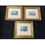 Martin Goode, a set of three Cumbrian landscape prints - Friars Crag, Coniston and Wastwater,