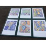 Tanya Short, a set of framed prints from her exhibition at the CCA Gallery - floral still life,