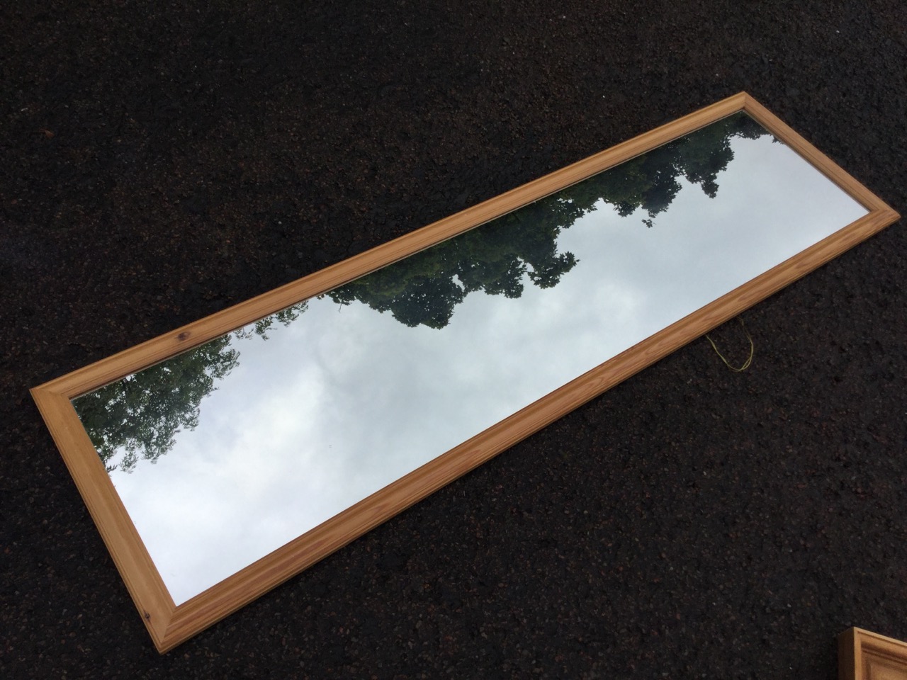 A modern rectangular pine framed mirror; and another in moulded pine frame. (2) - Image 3 of 3