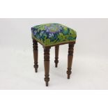 Early 19th century mahogany stool,