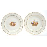 Pair late 18th century Derby plates,