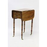 Regency mahogany Pembroke table of small size,